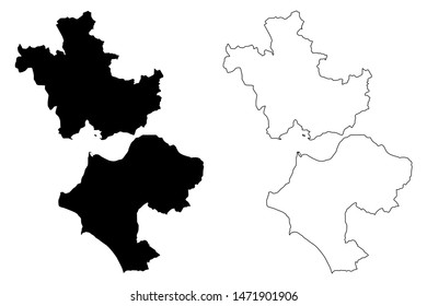 Western Greece Region (Greece, Hellenic Republic, Hellas) map vector illustration, scribble sketch Western Greece map