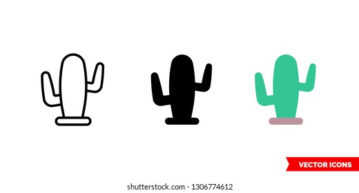 Western icon of 3 types: color, black and white, outline. Isolated vector sign symbol.