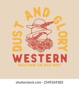 Western Illustration Cowboy hat design hat graphic cowboy hat illustration western design hat illustration