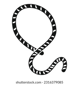 Western lasso icon simple vector. Rope knot. Border cord