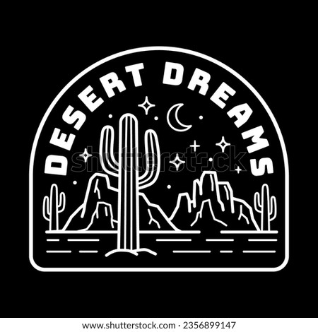 Western line art vector badge. Perfect for t-shirt prints, posters, stickers and more.