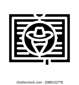 western literature glyph icon vector. western literature sign. isolated contour symbol black illustration