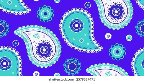 Western luxury intricacy colourful. Tiled springtime seamless pattern flowing. Paisley print as dot fashionable. Striped wallpaper with leaf drawn.