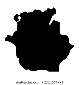 Western Macedonia region map, administrative region of Greece. Vector illustration.