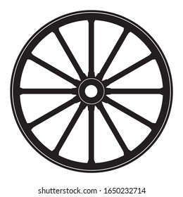 Western old fashioned wagon wheel