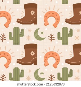 Western pattern design. Boho print texture. America tribal wallpaper. Western pattern background. Texas, cowboy, wild west art. Western vintage graphic. Boho sketch applique. Vector illustration.