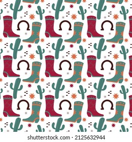 Diseño de patrones occidentales. Textura de impresión Boho. Papel tapiz tribal de Estados Unidos. Fondo del patrón occidental. Texas, vaquero, arte occidental salvaje. Boho. Ilustración vectorial.