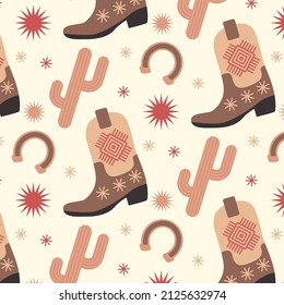 Western pattern design. Boho print texture. America tribal wallpaper. Western pattern background. Texas, cowboy, wild west art. Western vintage graphic. Boho sketch applique. Vector illustration.