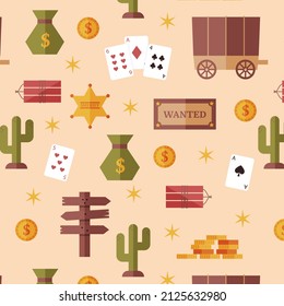 Diseño de patrones occidentales. Textura de impresión Boho. Papel tapiz tribal de Estados Unidos. Fondo del patrón occidental. Texas, vaquero, arte occidental salvaje. Boho. Ilustración vectorial.