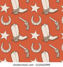 Diseño de patrones occidentales. Textura de impresión Boho. Papel tapiz tribal de Estados Unidos. Fondo del patrón occidental. Texas, vaquero, arte occidental salvaje. Boho. Ilustración vectorial.