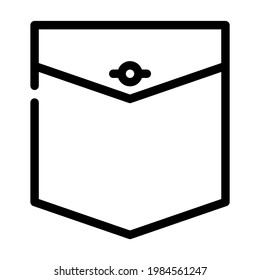 western pocket line icon vector. western pocket sign. isolated contour symbol black illustration