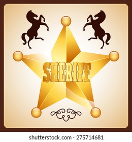 western poster design, vector illustration eps10 graphic 