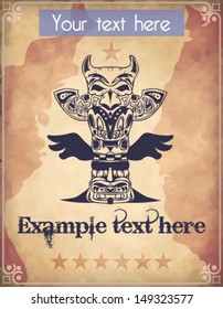 Western poster with totem pole