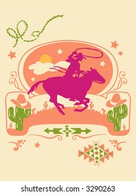 Western Poster- Vector Illustration