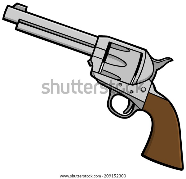 Western Revolver Stock Vector (Royalty Free) 209152300 | Shutterstock