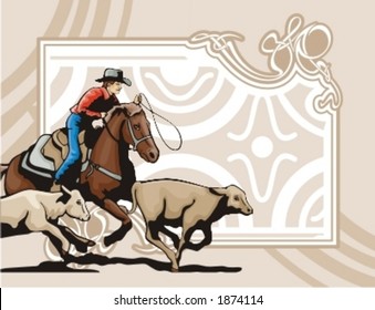 Western Rodeo Background Series.