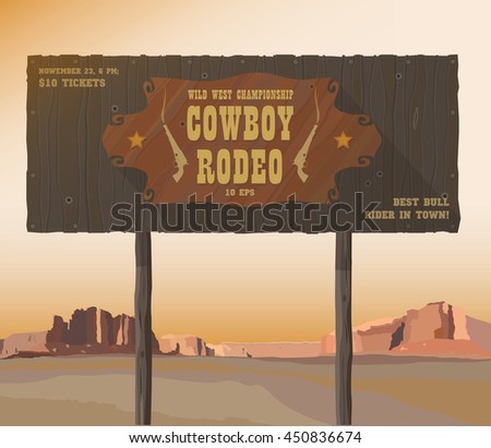 Western rodeo billboard