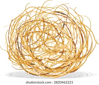 Western rolling stem from dead plant, tumbleweed design element