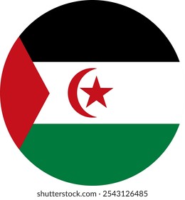 Bandera del círculo del Sahara Occidental, Bandera del círculo de la República Árabe Saharaui Democrática, Imágenes vectoriales