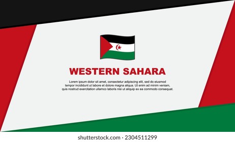 Western Sahara Flag Abstract Background Design Template. Western Sahara Independence Day Banner Cartoon Vector Illustration. Western Sahara Banner