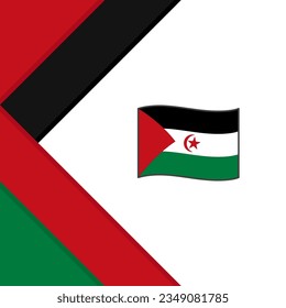 Western Sahara Flag Abstract Background Design Template. Western Sahara Independence Day Banner Social Media Post. Western Sahara Illustration