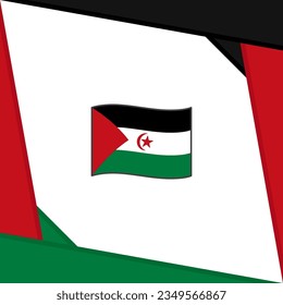 Western Sahara Flag Abstrakte Hintergrunddesign-Vorlage. Western Sahara Independence Day Banner Social Media Post. Unabhängigkeitstag der Westsahara