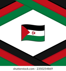 Western Sahara Flag Abstract Background Design Template. Western Sahara Independence Day Banner Social Media Post. Western Sahara Template