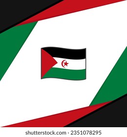 Western Sahara Flag Abstract Background Design Template. Western Sahara Independence Day Banner Social Media Post. Western Sahara