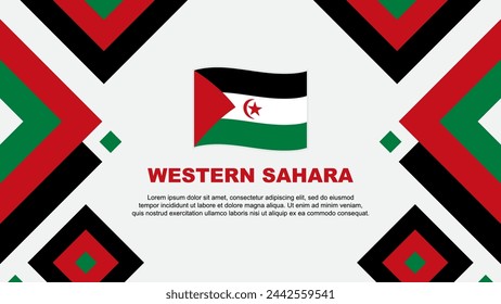 Western Sahara Flag Abstract Background Design Template. Western Sahara Independence Day Banner Wallpaper Vector Illustration. Western Sahara Template