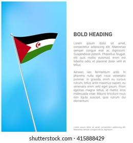Western Sahara flag Brochure - Vector Flyer Cover Page Design