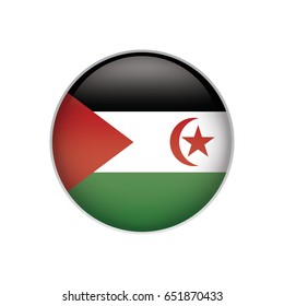 Western Sahara flag button
