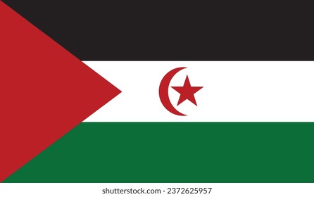 Westsahara-Flaggendesign EPS Vektor