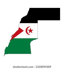 Western Sahara flag simple illustration for independence day or election