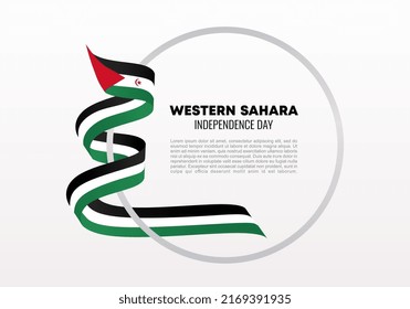 Western sahara independence day background banner poster for national celebration on february 27.