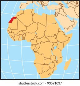 Western Sahara Locate Map
