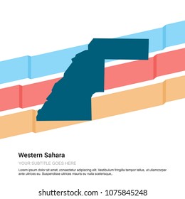 Western Sahara map design with white background vector