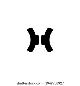  Western saloon door flat icon. Simple style retro bar symbol. Logo design element. T-shirt printing. eps10. Vector for sticker.