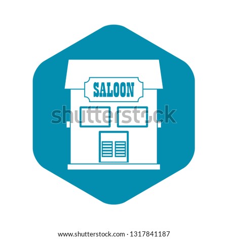 Western saloon icon in simple style isolated on white background vector illustration