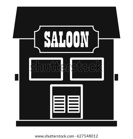 Western saloon icon in simple style isolated on white background vector illustration