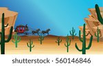 western scene with stagecoach wagon