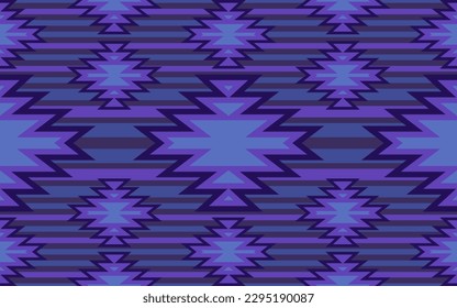 Western seamless repeat pattern design in purple hue - Vector Illustration 