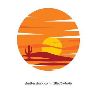 Western Sky Illustration Vector Design