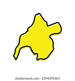 Diseño de mapas del estado occidental de Kenia.