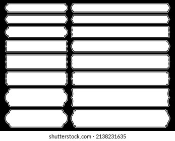 Western style horizontal label frame set