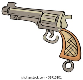 Western Style Revolver Illustration Stock Vector (Royalty Free ...