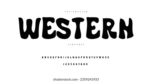 Western Style Typeface Font Alphabet
