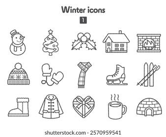 Western style winter icon collection