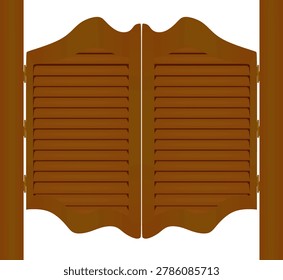 Western swinging door. vector illustration