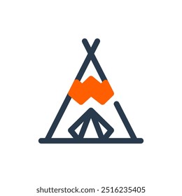 Ilustração do Ícone Vetor Teepee Ocidental