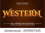 Western text editable style effect